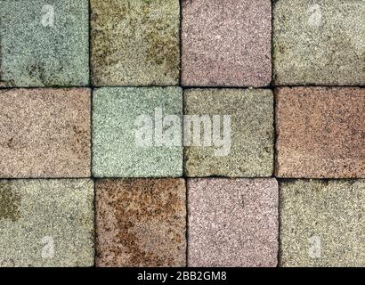 Stone block seamless tile floor texture. closeup Stock Photo