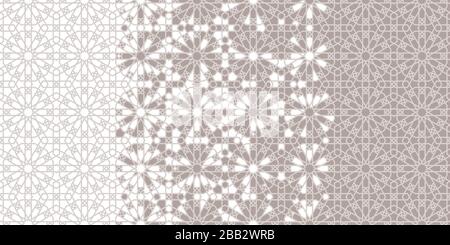 Arab tile repeating vector border, background, wallpaper. Stock Vector