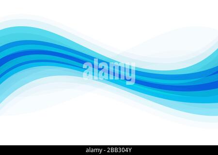 summer blue color water wave abstract or natural curving line background Stock Photo