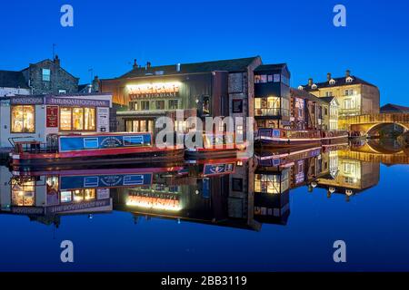 Canal Basin, Leeds and Liverpool Canal, Skipton, Yorkshire Stock Photo