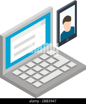 Electronic gadget icon, isometric style Stock Vector