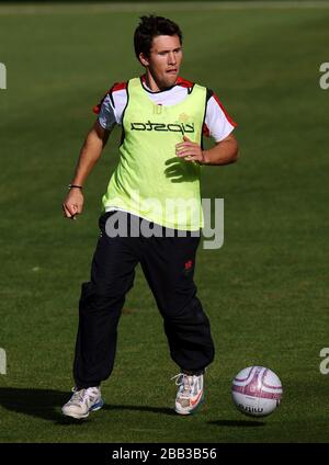 Lancashire's Simon Kerrigan Stock Photo