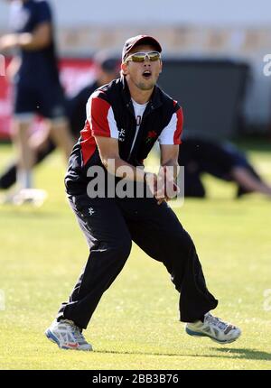 Lancashire's Simon Kerrigan Stock Photo