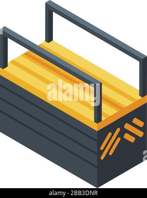 Tool box icon, isometric style Stock Vector
