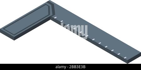 Angle ruler icon, isometric style Stock Vector