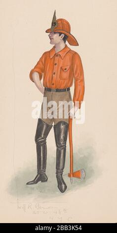 Firemen. Burnside, R. H. (Robert Hubberthorne), 1873-1952 (Collector) Barnes, Will R., -1939 (Costume designer). R. H. Burnside collection Series