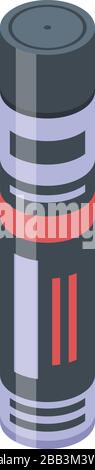 Toxic foam tube icon, isometric style Stock Vector
