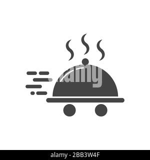 Food delivery icon. Food delivery logotype. Vector illustration in flat style. EPS 10 Stock Vector