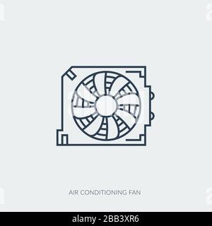 Vector outline icon of car part - air conditioning Stock Vector