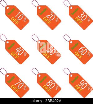 icon set ramadan discount sale for fashion at the shop Stock Vector