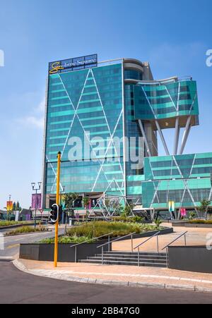 Pretoria, South Africa, 29th January - 2020: Glass facade of modern hotel and conference venue. Stock Photo