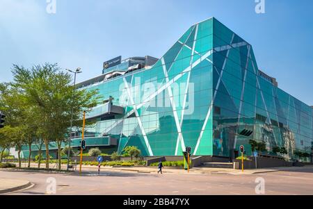 Pretoria, South Africa, 29th January - 2020: Glass facade of modern hotel and conference venue. Stock Photo