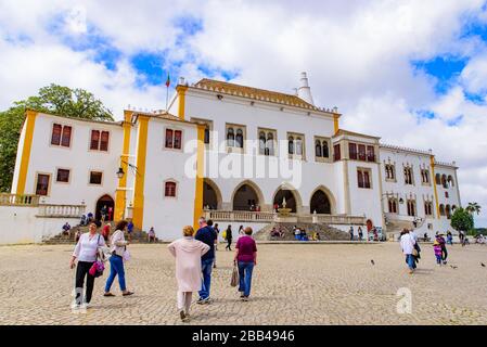 Sintra National Palace, a UNESCO site in Sintra, Portugal Stock Photo