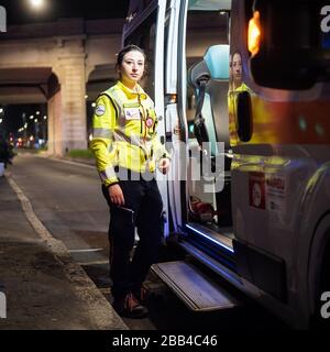 Milan THE NIGHT OF THE AMBULANCE VOLUNTEERS. sos Milano onlus