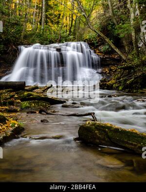 Upper Falls of the Holly River State Park, Hacker Valley, West Virginia Stock Photo