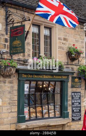 The Old Original Bakewell Pudding Shop Bakewell Derbyshire England Stock Photo