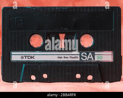 TDK SA90 chromium cassette tape Stock Photo