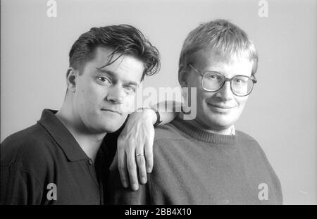 Doctors Tony Gardener, left, and Phil Hammond as comedy duo 'Struck Off And Die' in 1992 Stock Photo