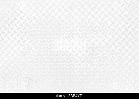 Old white metal diamond texture background. Stock Photo