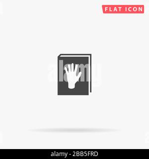 Anatomy Book flat vector icon. Glyph style sign. Simple hand drawn illustrations symbol for concept infographics, designs projects, UI and UX, website Stock Vector