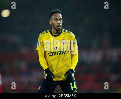 Arsenal's Pierre-Emerick Aubameyang during the Premier League match at Old Trafford Stock Photo