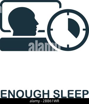 Enough Sleep icon. Simple illustration from healthy lifestyle collection. Creative Enough Sleep icon for web design, templates, infographics and more Stock Vector