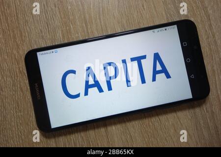 Capita plc logo displayed on smartphone Stock Photo