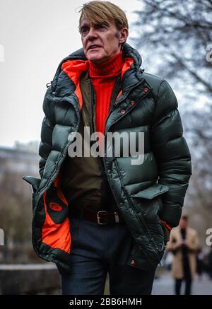 PARIS, France- March 3 2019: Ken Downing on the street during the Paris Fashion Week. Stock Photo
