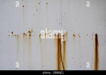 Old rusty aged white grunge metal surface high quality texture background Stock Photo