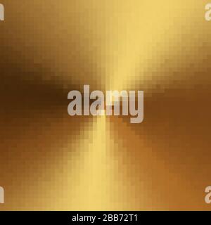 Gold metallic radial gradient with scratches. Gold foil surface texture effect. Vector illustration. Stock Vector