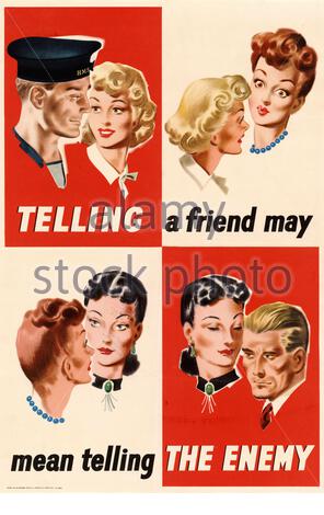 British World War 2 Public Information Propaganda poster Stock Photo