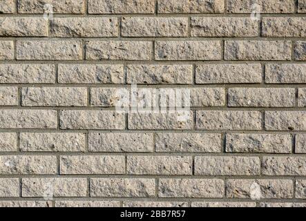 Wall and wall paneling with grouted bright clinker bricks Stock Photo