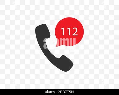 Emergency call icon. Vector illustration, flat design. Stock Vector