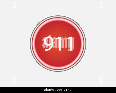 Emergency call icon. Vector illustration, flat design. Stock Vector