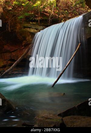 Dog Slaughter falls in Cumberland falls state park in Kentucky during late fall Stock Photo