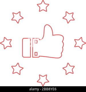 Review, feedback, rating icon design for commercial, print media, web or any type of design projects. Stock Vector