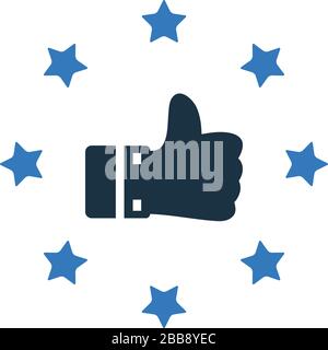 Review, feedback, rating icon design for commercial, print media, web or any type of design projects. Stock Vector