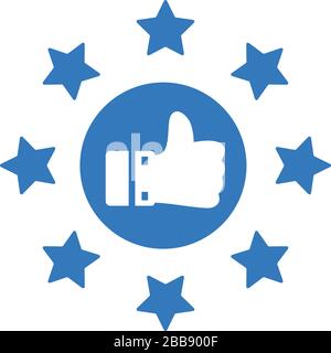 Review, feedback, rating icon design for commercial, print media, web or any type of design projects. Stock Vector
