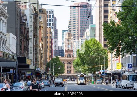 Flinders Street Station, Elizabeth Street, City Central, Melbourne, Victoria, Australia Stock Photo