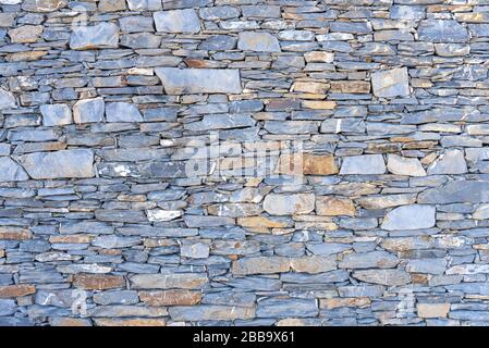 View of the stone wall texture - Ligurian typology Stock Photo