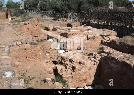 Aghmat, Morocco. 2nd Mar, 2020. The archaeological ruins near Aghmat