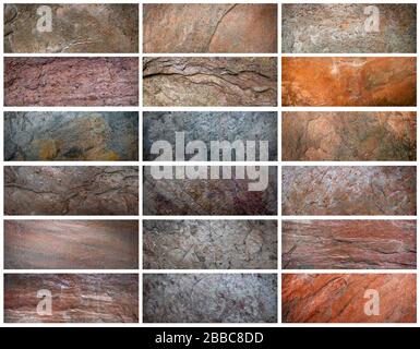 set of stone texture background, Granit texture backgeound, stone texture. Stock Photo