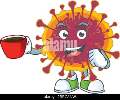 Spreading coronavirus mascot design style showing an Okay gesture Stock Vector