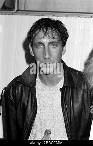 Pete Townshend of The Who backstage on their 1982 Farewell Tour at JFK Stadium in Philadelphia, PA. July 25, 1982. Credit: Scott Weiner / MediaPunch Stock Photo