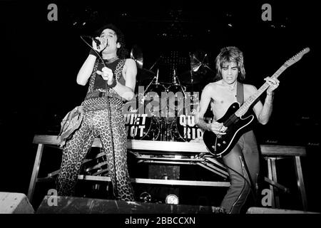 Quiet Riot performing at the Spectrum in Philadelphia, PA. November 5, 1983. Credit: Scott Weiner / MediaPunch Stock Photo