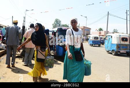 The vibrant market in Jimma, Ethiopia. Stock Photo