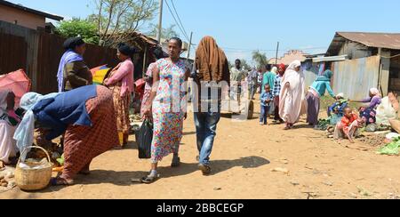 The vibrant market in Jimma, Ethiopia. Stock Photo