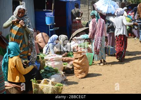 The vibrant market in Jimma, Ethiopia. Stock Photo