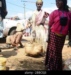 The vibrant market in Jimma, Ethiopia. Stock Photo