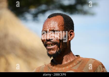 Portrait of an elderly Ethiopian man. Stock Photo